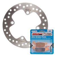 MTX Rear Right Brake Disc/Pad Kit for Yamaha YFM700FAP GRIZZLY AUTO 4X 2012-2013