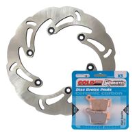 MTX Rear Brake Disc and Pad Kit for Husqvarna TE300 2014-2017 (Wave MDKR09001)