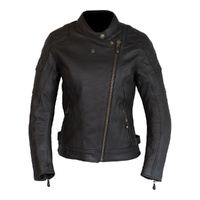 Merlin Jacket Bristol Cafe D3O Leather Ladies Black