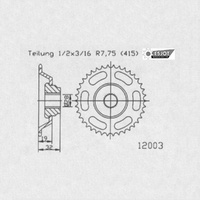 Esjot Rear Sprocket 42T for Aprilia RS 50 Extrema/Replica 1993-1998