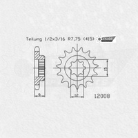 Esjot Front Sprocket 10T for KTM 50 SXR Pro Senior 1998
