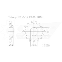 Esjot Front Sprocket 10T for Husqvarna TC 50 2017-2025