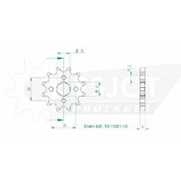 Esjot Front Sprocket 12T for Honda C 90 Cub 1993-2002