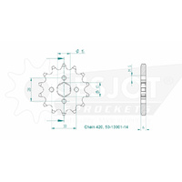 Esjot Front Sprocket 14T for Honda CRM 50 R  1993-1996