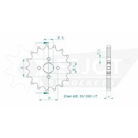 Esjot Front Sprocket 17T for Honda CRF 80 F 2004-2014