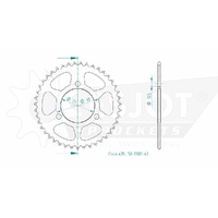 Esjot Rear Sprocket 43T 50-13001-43