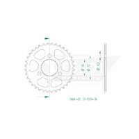 Esjot Rear Sprocket 36T for Honda NSR 80 X  1986