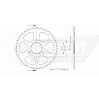 Esjot Rear Sprocket 45T for Honda NSR 80 V  1997