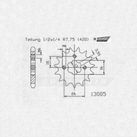 Esjot Front Sprocket 10T for Yamaha DT 80 1977-1983