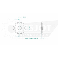 Esjot Front Sprocket 12T for Suzuki TS 50 1971-1974
