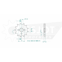 Esjot Front Sprocket 13T for Suzuki RM 60 1979-1983