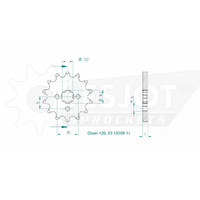 Esjot Front Sprocket 14T 50-13005-14