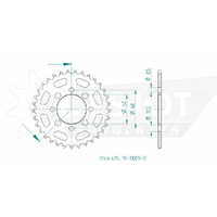 Esjot Rear Sprocket 33T for Suzuki FR 70 1974-1976