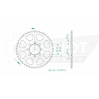 Esjot Rear Sprocket 43T for Suzuki OR 50 1979-1980