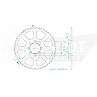 Esjot Rear Sprocket 49T for Kawasaki AE 50 A 1981-1983