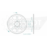 Esjot Rear Sprocket 51T for Suzuki RM 60 1981
