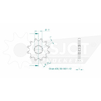Esjot Front Sprocket 12T for Suzuki RM 50 1981