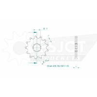 Esjot Front Sprocket 13T 50-13011-13