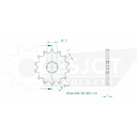 Esjot Front Sprocket 14T 50-13011-14