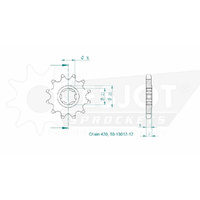 Esjot Front Sprocket 12T 50-13012-12