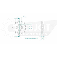 Esjot Front Sprocket 13T for Suzuki RMX 50 1997-2002