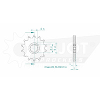 Esjot Front Sprocket 14T for Suzuki TS 50 XK  1991-1997