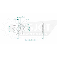 Esjot Front Sprocket 11T for Honda NBC 110 Super Cub 2013-2015