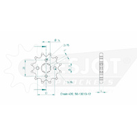 Esjot Front Sprocket 12T for Honda ANF 125 Innova 2003-2012