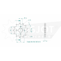 Esjot Front Sprocket 13T for Kawasaki KLX 110 L 2010-2024
