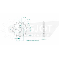 Esjot Front Sprocket 14T for Honda Z 125 M Monkey non ABS 2018-2021