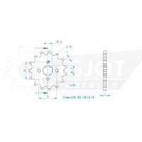 Esjot Front Sprocket 15T for Honda MSX 125 Grom Non ABS 2013-2020