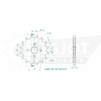 Esjot Front Sprocket 16T 50-13013-16
