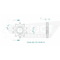 Esjot Front Sprocket 10T for Aprilia RS 50 Extrema/Replica 1999-2005