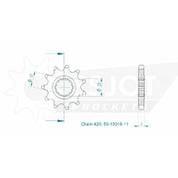 Esjot Front Sprocket 11T for Beta RR 50 Enduro URC6-RR 2002-2003