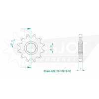 Esjot Front Sprocket 12T for Beta RR 50 Motard 2003-2019