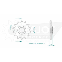 Esjot Front Sprocket 14T for KTM 60 SX 1998-1999