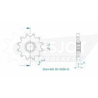 Esjot Front Sprocket 12T 50-13020-12