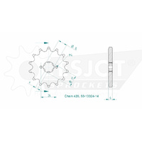 Esjot Front Sprocket 14T for Aprilia SX 50 Factory 2018-2020