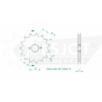 Esjot Front Sprocket 15T for Aprilia RX 50 Factory 2018-2020