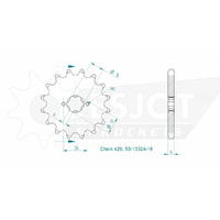 Esjot Front Sprocket 16T for Aprilia RS4 50 Euro4 2006