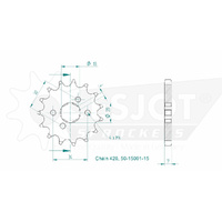 Esjot Front Sprocket 15T for Honda CG 125 M1 2001