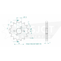 Esjot Front Sprocket 16T for AJP PR3 125 Enduro City Trail 2013-2015