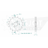 Esjot Front Sprocket 17T for Honda CG 125 ES 2006