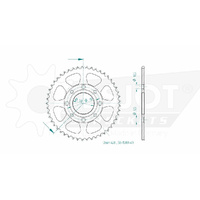 Esjot Rear Sprocket 49T for Honda XL 185 S 1980-1983
