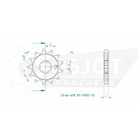 Esjot Front Sprocket 13T for Yamaha RD 80 LC2 1983-1986