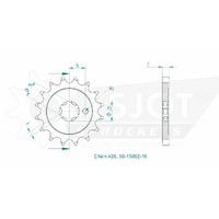 Esjot Front Sprocket 16T for Yamaha YBA 125 Enticer 2007-2009