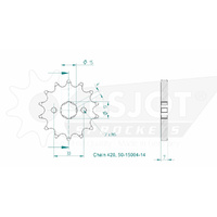 Esjot Front Sprocket 14T 50-15004-14