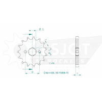 Esjot Front Sprocket 15T for Honda CRF 100 F 2004-2013