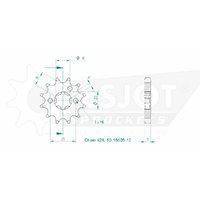 Esjot Front Sprocket 12T 50-15005-12