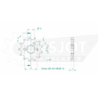 Esjot Front Sprocket 13T for Suzuki RG 125 Gamma  1986-1988